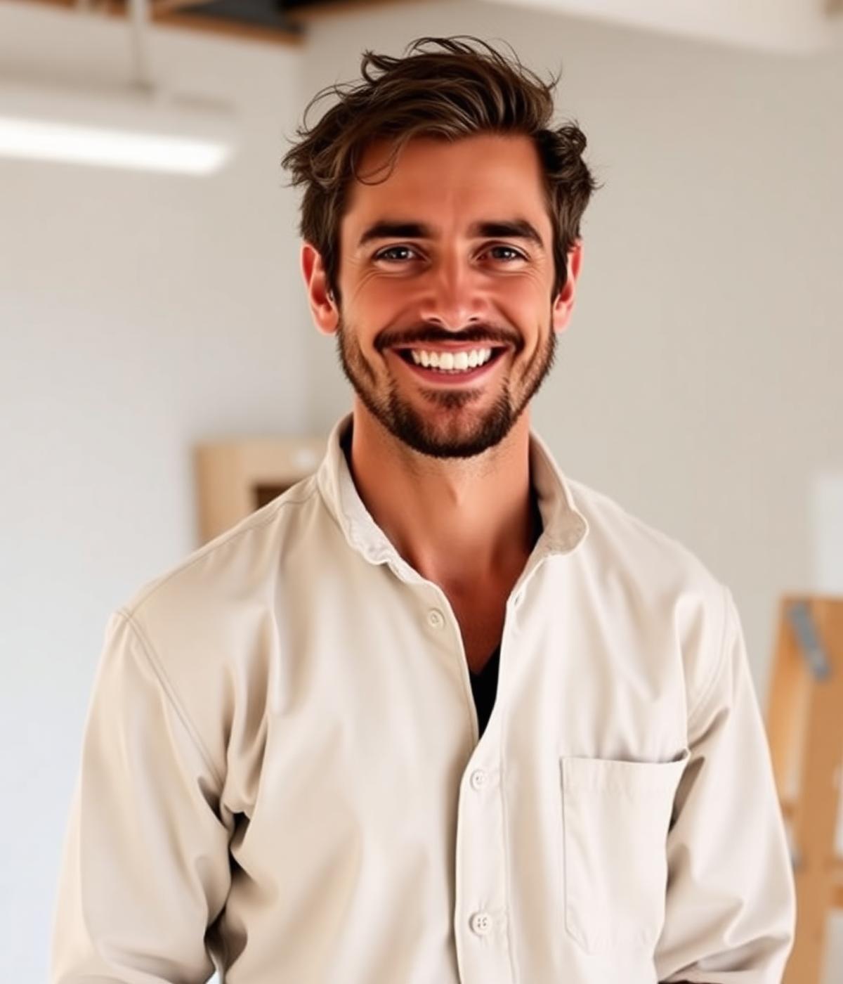 Portrait de l'artisan Guisiano sur un chantier