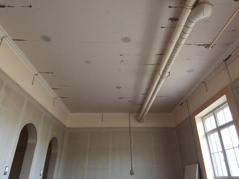 Faux plafond & spots avant travaux